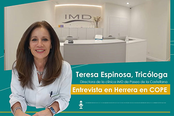 Entrevista en "Herrara en COPE" a Teresa Espinoza, experta en tricología capilar.