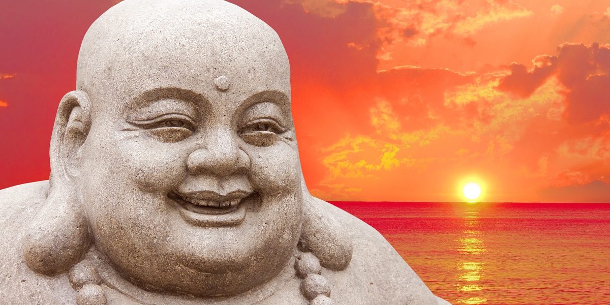 Buddha and a sunset